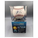 Signed Baseball in UV Display Case