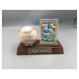 Frank Thomas Signed Ball and Card Set