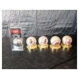 Five Collectible Baseballs