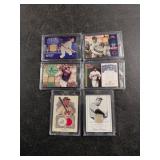 6 Baseball Bat & Jersey Cards