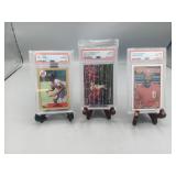 Graded Baseball Card Trio Display