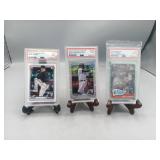 3 PSA Graded Baseball Cards