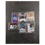 Six Autographed Baseball Cards