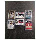 6 Autographed Baseball Cards