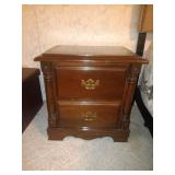 Two-Drawer Wooden Nightstand