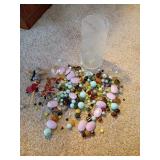 Beads and Frosted Vase