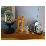 Religious Figurines and Decor Lot