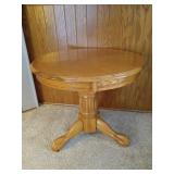 Round Wooden Pedestal Table