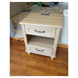 Pressboard End Table with USB Ports