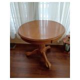 Round Wooden Pedestal Table