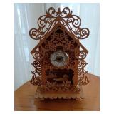 Intricately Designed Wooden Clock