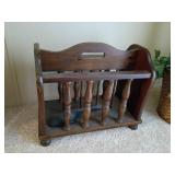 Wooden Magazine Rack with Handle