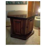 Hexagonal Wood Side Cabinet