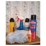 Adhesives, Spray, and Gloves