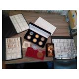 Coin Collection with Storage Supplies