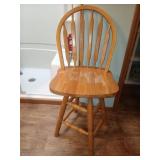 Wooden Swivel Bar Stool