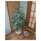 Two Plastic Plant Arrangements