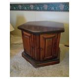 Hexagonal Wooden Side Table