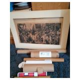 Framed Print and Autographed Poster Lot