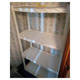 White Four-Tier Plastic Shelf Unit