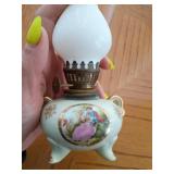 Porcelain Miniature Oil Lamp