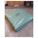 Six Green Interlocking Mats