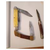 Three Folding Pocket Knives
