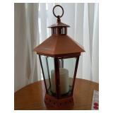 Copper-Tone Lantern, 17" Tall