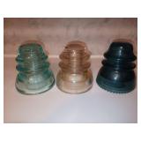 Three Glass Insulators