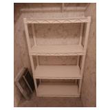 White Plastic Storage Shelving Unit