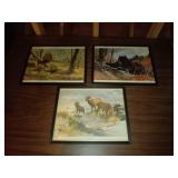 Three Framed Wildlife Prints