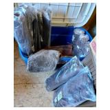 Approximately 18 Rugs in Plastic Bin