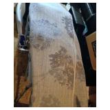 Patterned Area Rug With Blue Accents