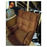 Brown Upholstered Arm Chair