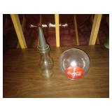 Vintage Oil Bottle and Coca-Cola Globe