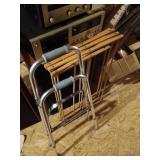 Aluminum Walker and Wooden Folding Rack