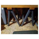 Wood and Metal Sawhorse Set