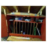 Wood Cabinet with Stained Glass Supplies