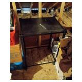 Black Metal Utility Table
