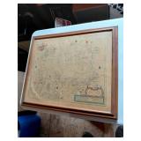 Framed Decorative Map Print