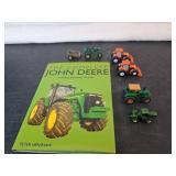 John Deere Toy Tractors and Book Lot