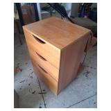 Wooden File Cart with Drawers and Wheels