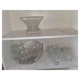 Cut Glass Punch Bowl with 13 Cups