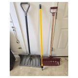 Two Snow Shovels and Long Arm Extender