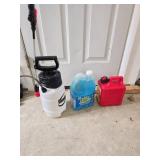 Pump Sprayer, Cleaner, and Gas Can