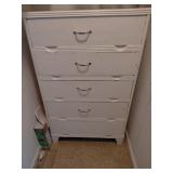 White 5-Drawer Wooden Dresser