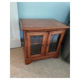 Wooden Cabinet With Glass Doors