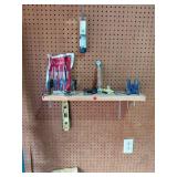 Tool Collection With Pegboard Shelf
