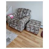 Armchair and Ottoman Set
