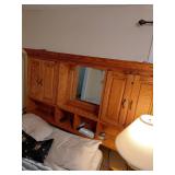 White Ash King Headboard w/ Mirror